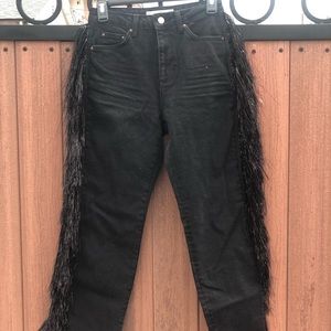 Topshop cowboy black bootcut jeans